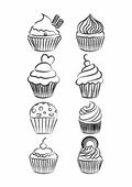 Color cupcake picture